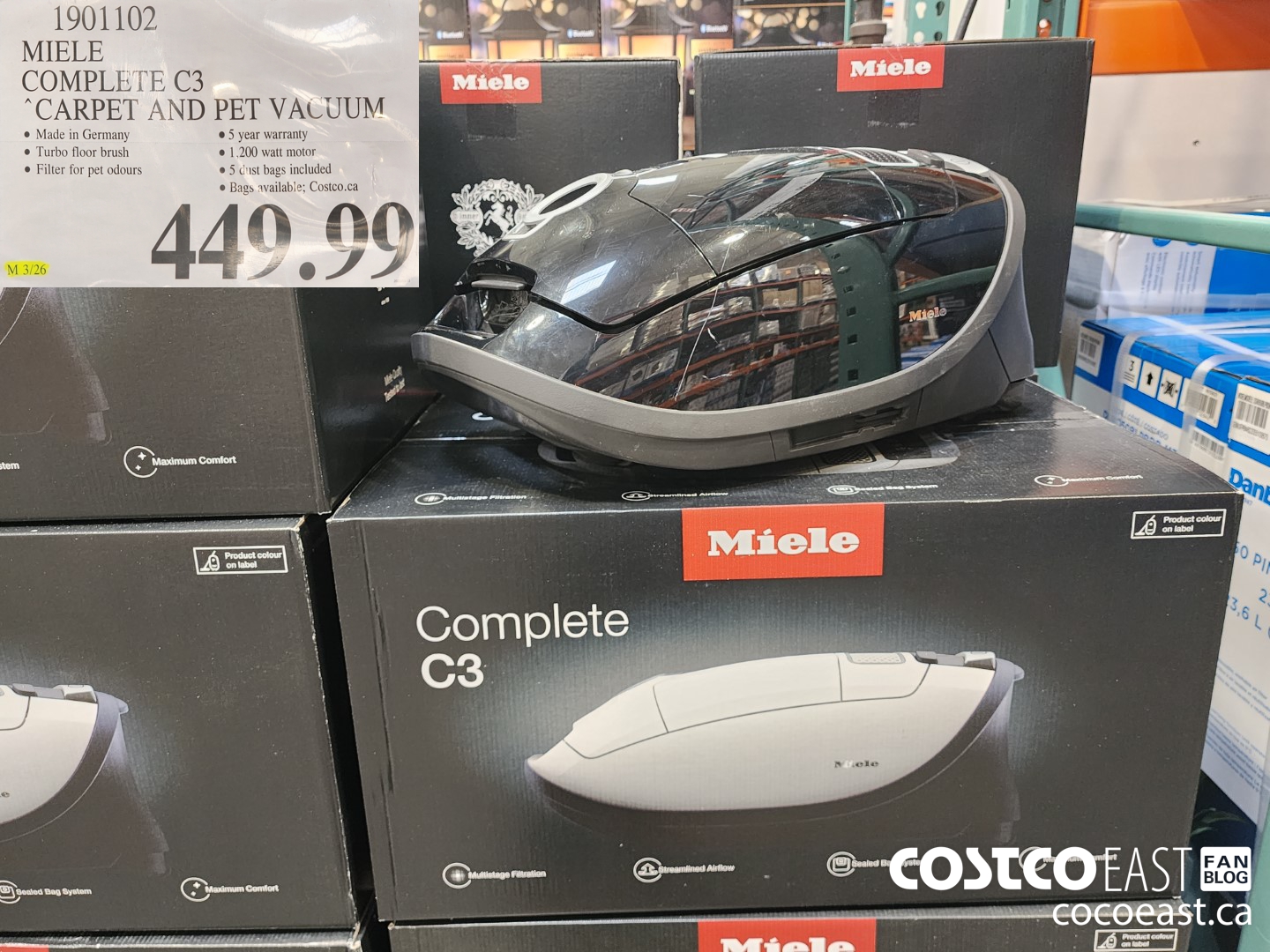 1901102 MIELE COMPLETE C3 CARPET PET VACUUM 449 99 Costco East Fan Blog