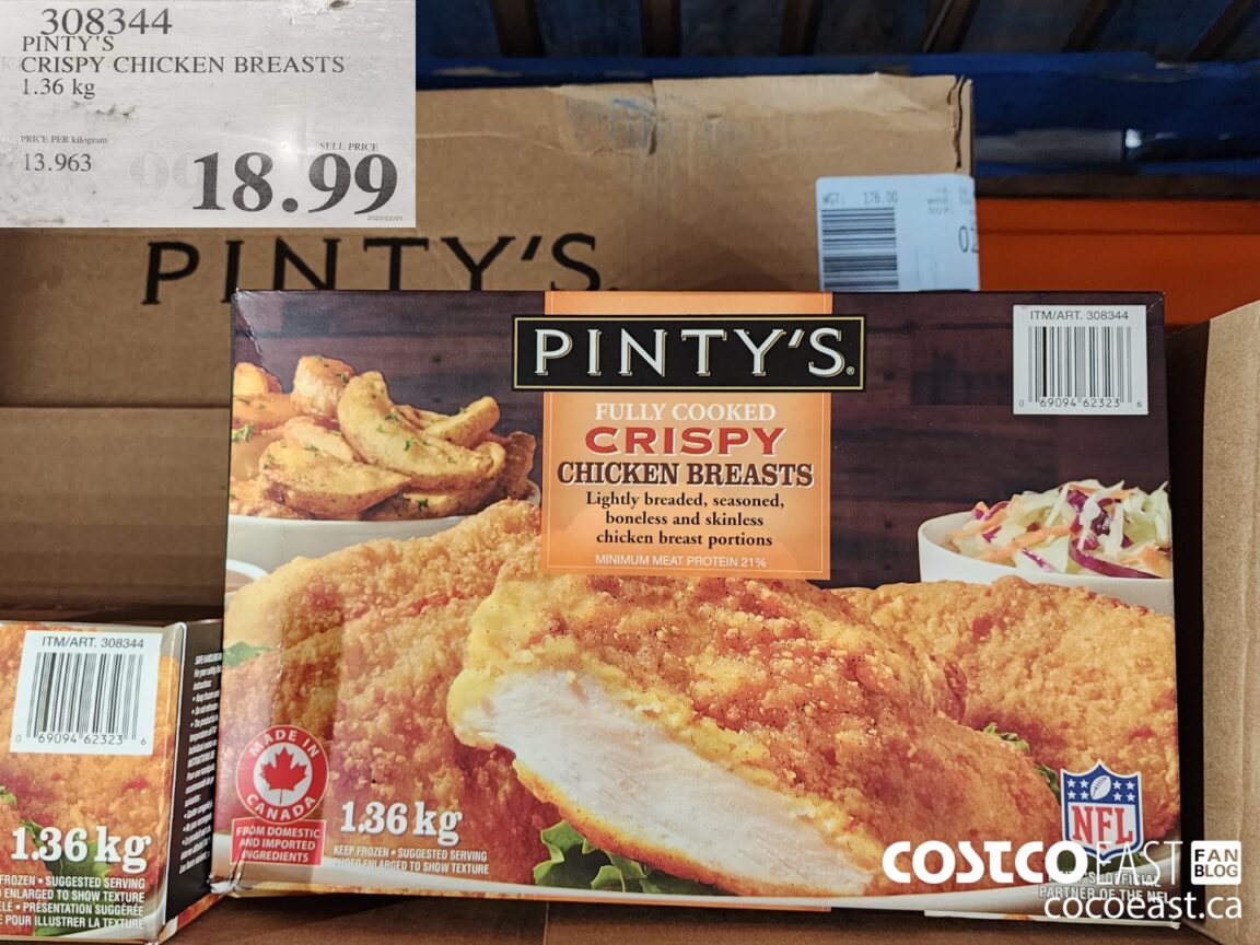 308344 PINTY S CRISPY CHICKEN BREASTS 1 36 KG 18 99 Costco East Fan Blog