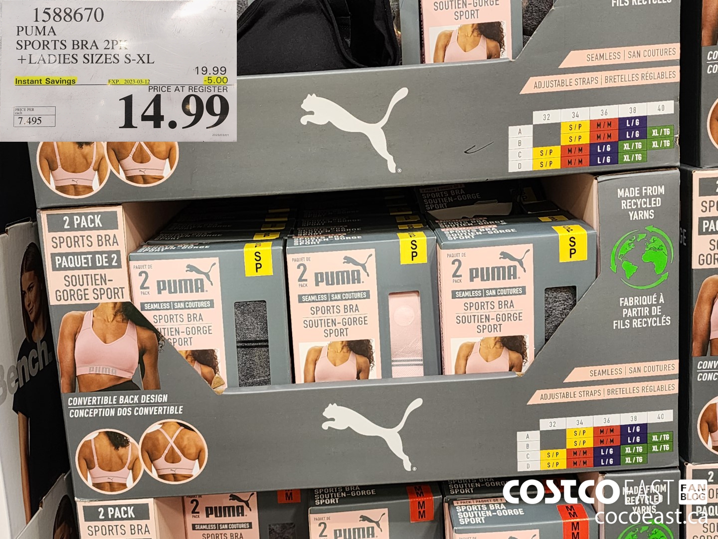 Costco Finds Canada  Ladies Sports Bra from @puma in 2-pack is