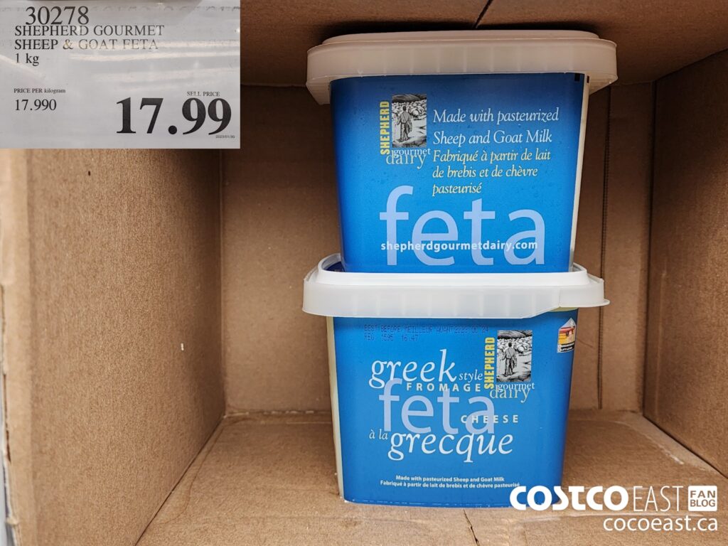 30278 SHEPHERD GOURMET SHEEP GOAT FETA 1 kg 17 99 Costco East Fan Blog