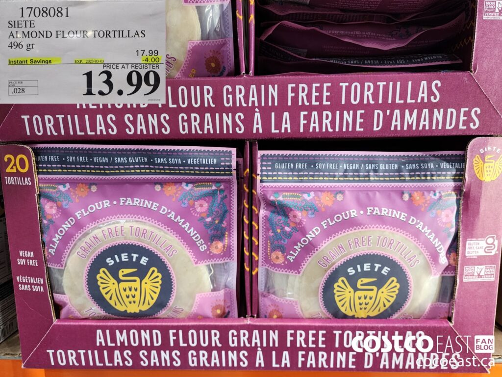 1708081 SIETE ALMOND FLOUR TORTILLAS 496 GR 4 00 INSTANT SAVINGS