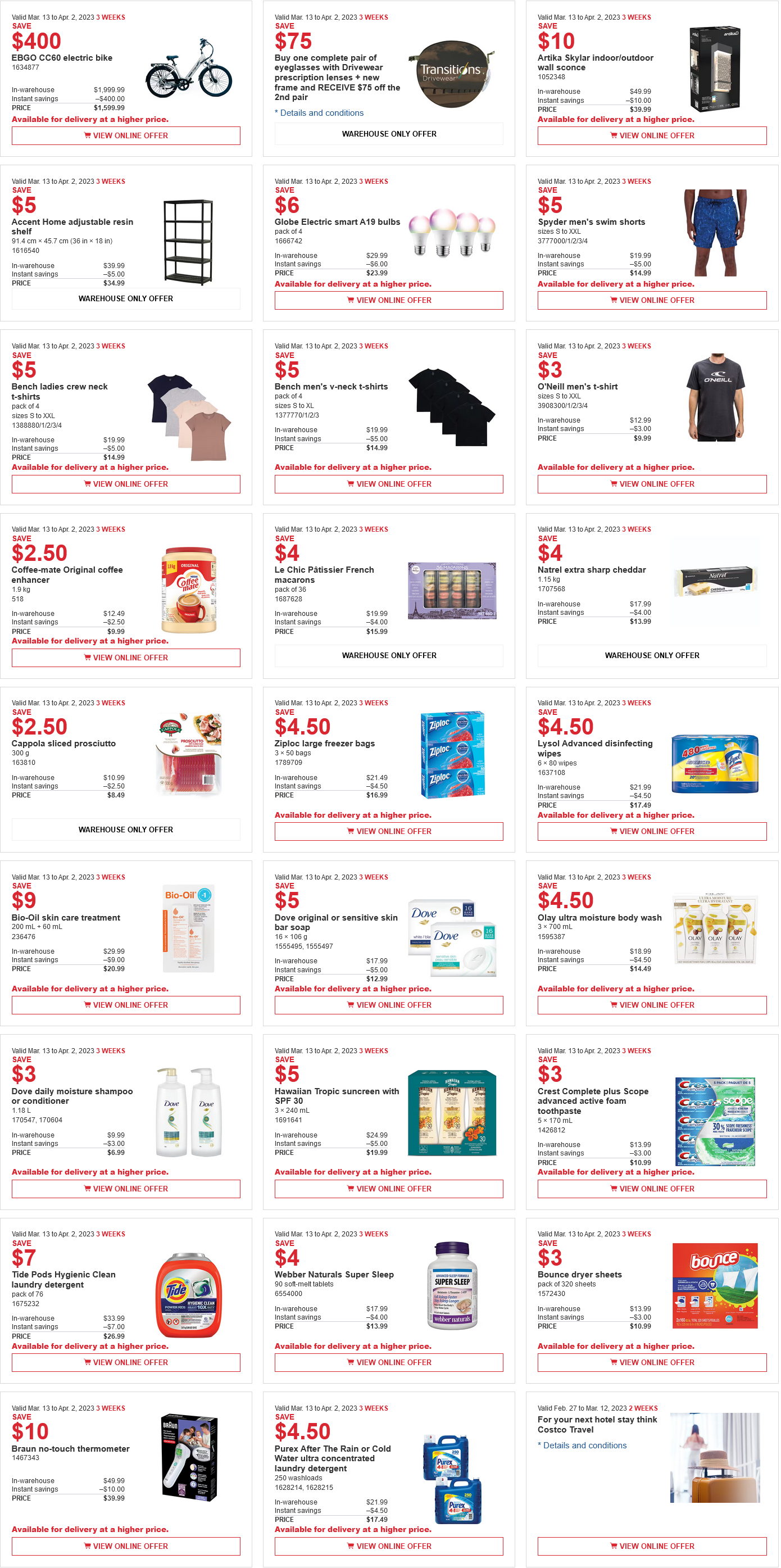 Costco sales & Flyer sales March 18th - 24th 2024 – Ontario