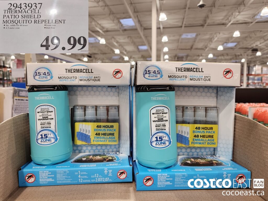 2943937 THERMACELL PATIO SHIELD MOSQUITO REPELLENT 49 99 Costco East
