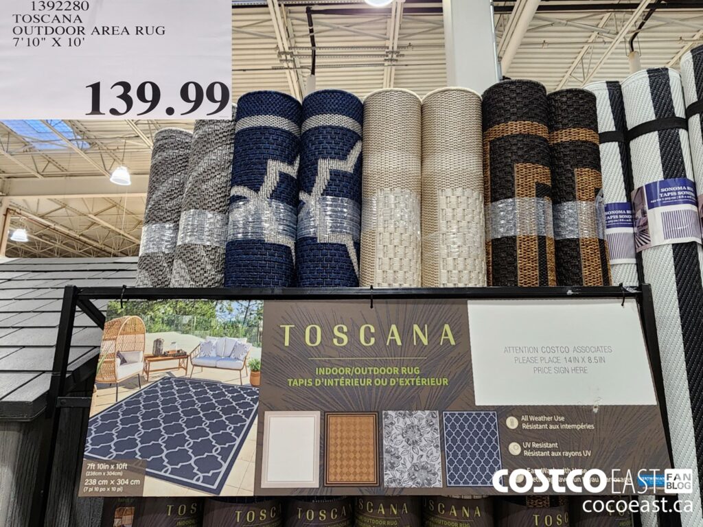 1392280 TOSCANA OUTDOOR AREA RUG 7 10 X 10 139 99 - Costco East Fan Blog