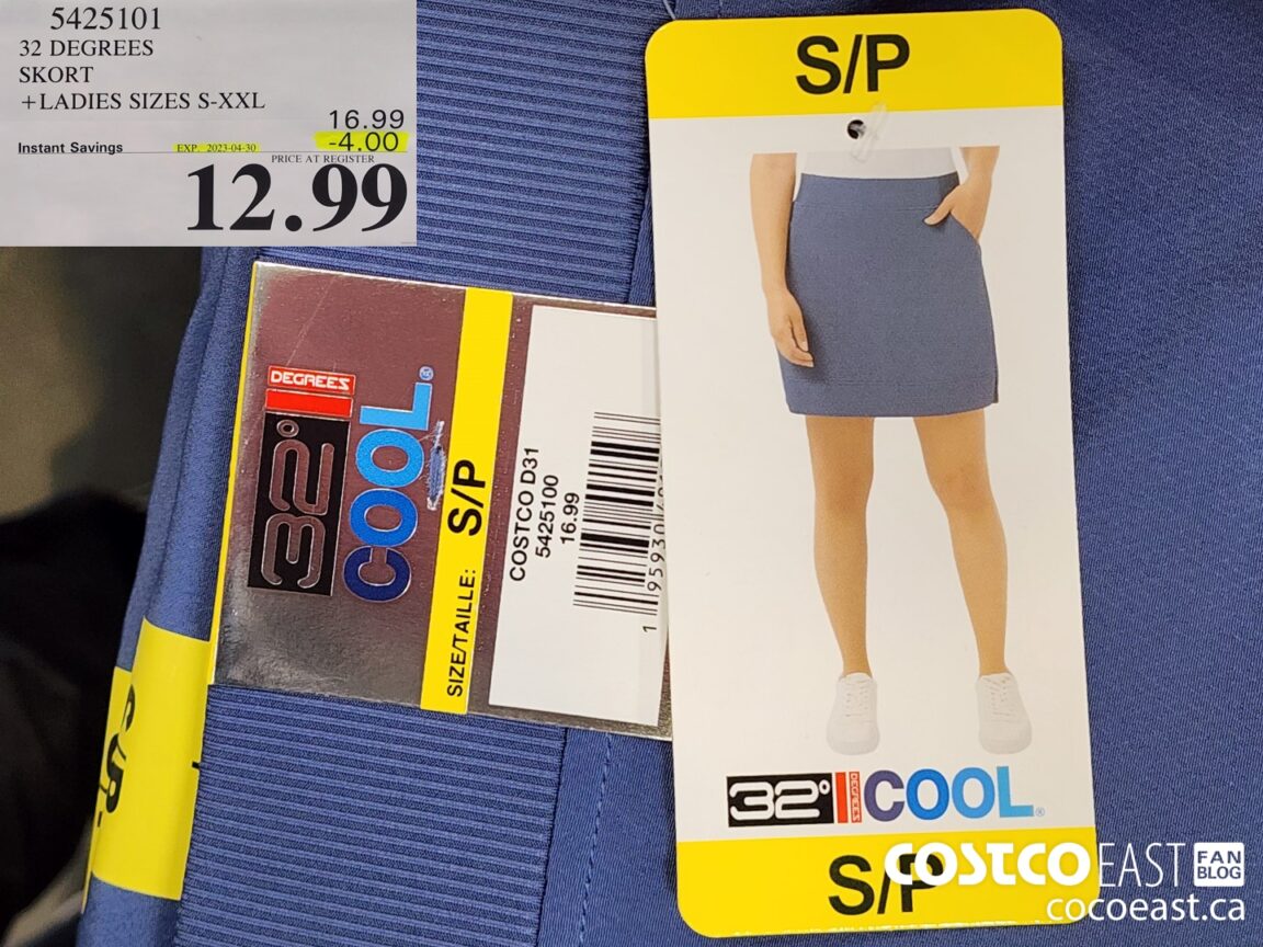 5425101 32 DEGREES SKORT LADIES SIZES S XXL 4 00 INSTANT SAVINGS