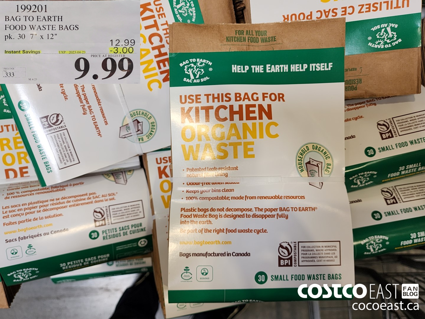 199201 BAG TO EARTH FOOD WASTE BAGS PK 30 7 X 12 3 00 INSTANT SAVINGS