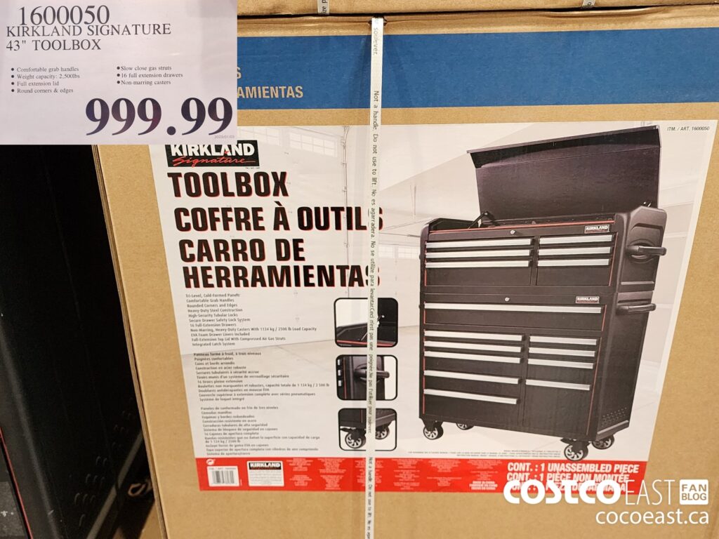 1600050 KIRKLAND SIGNATURE 43 TOOLBOX 999 99 Costco East Fan Blog