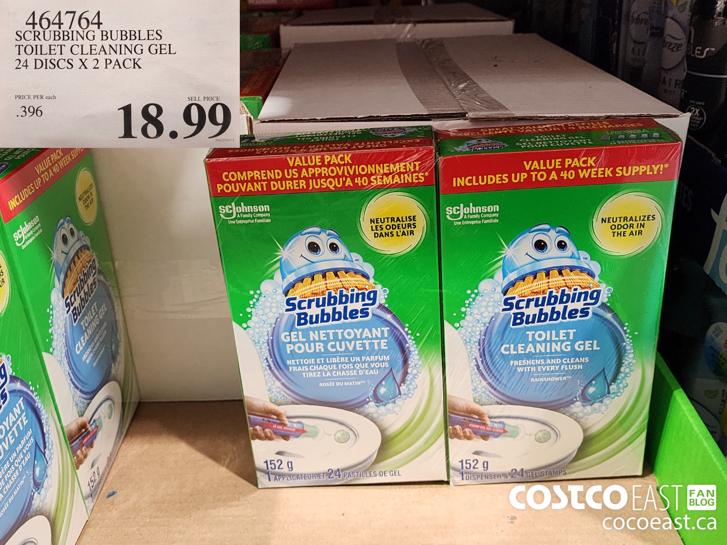 464764 SCRUBBING BUBBLES TOILET CLEANING GEL 24 DISCS X 2 PACK 18 99
