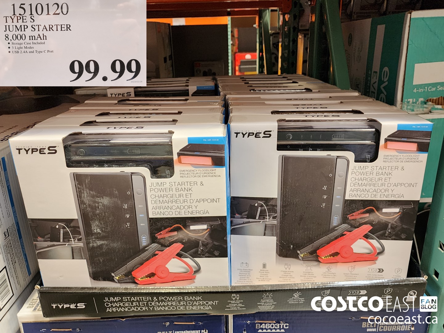 1510120 TYPE S JUMP STARTER 8 000 MAH 99 99 Costco East Fan Blog