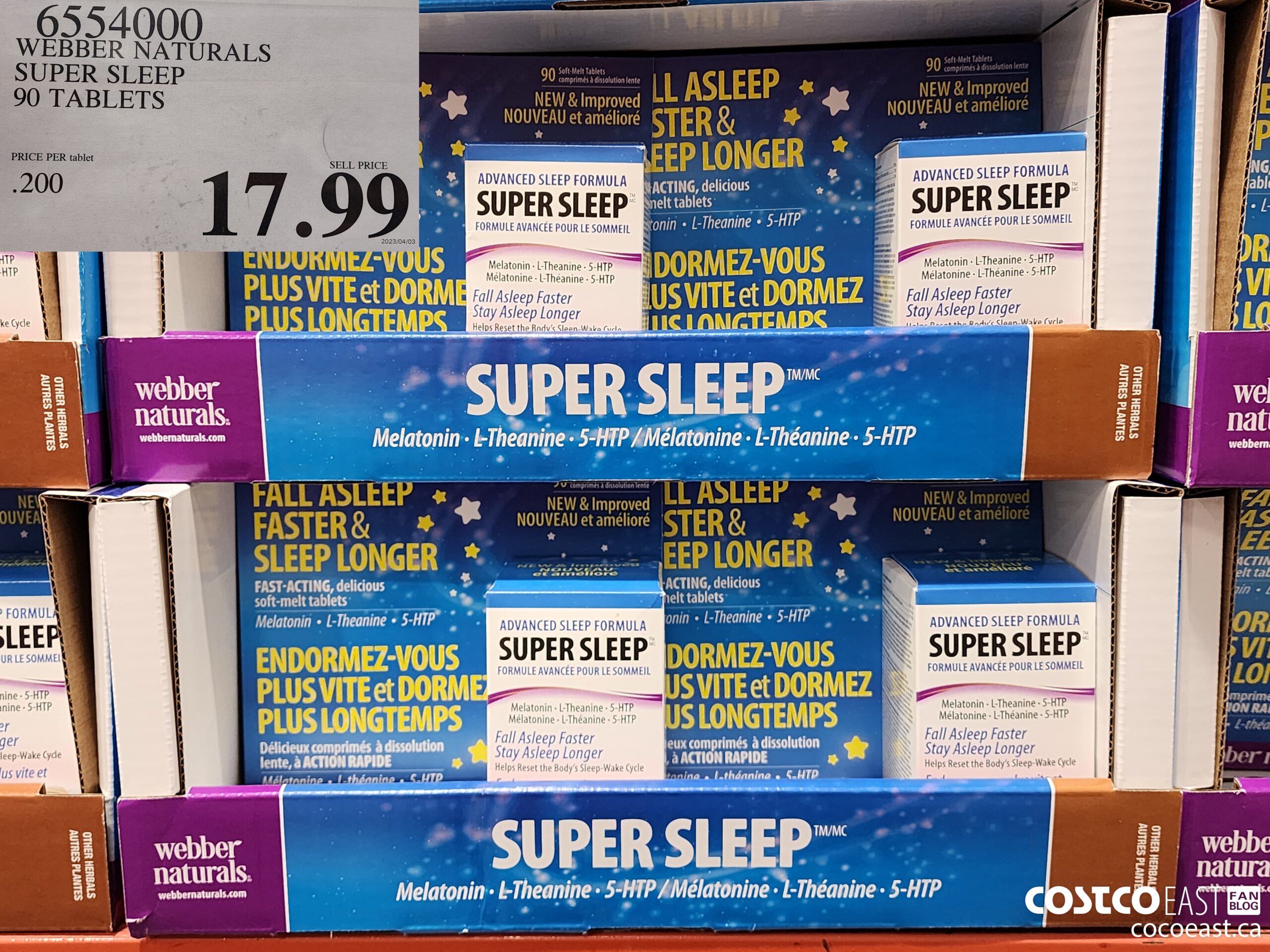 6554000 WEBBER NATURALS SUPER SLEEP 90 TABLETS 17 99 Costco East Fan Blog