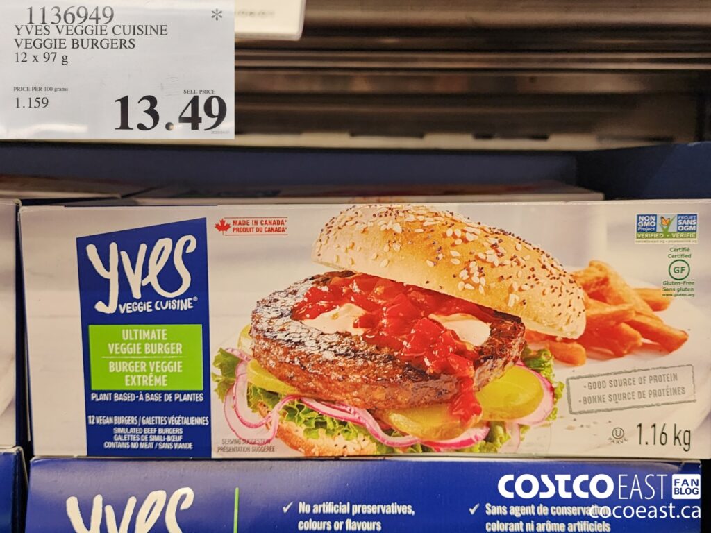 1136949 YVES CUISINE ULTIMATE VEGGIE BURGER 12 X 97 G 13 49 - Costco ...