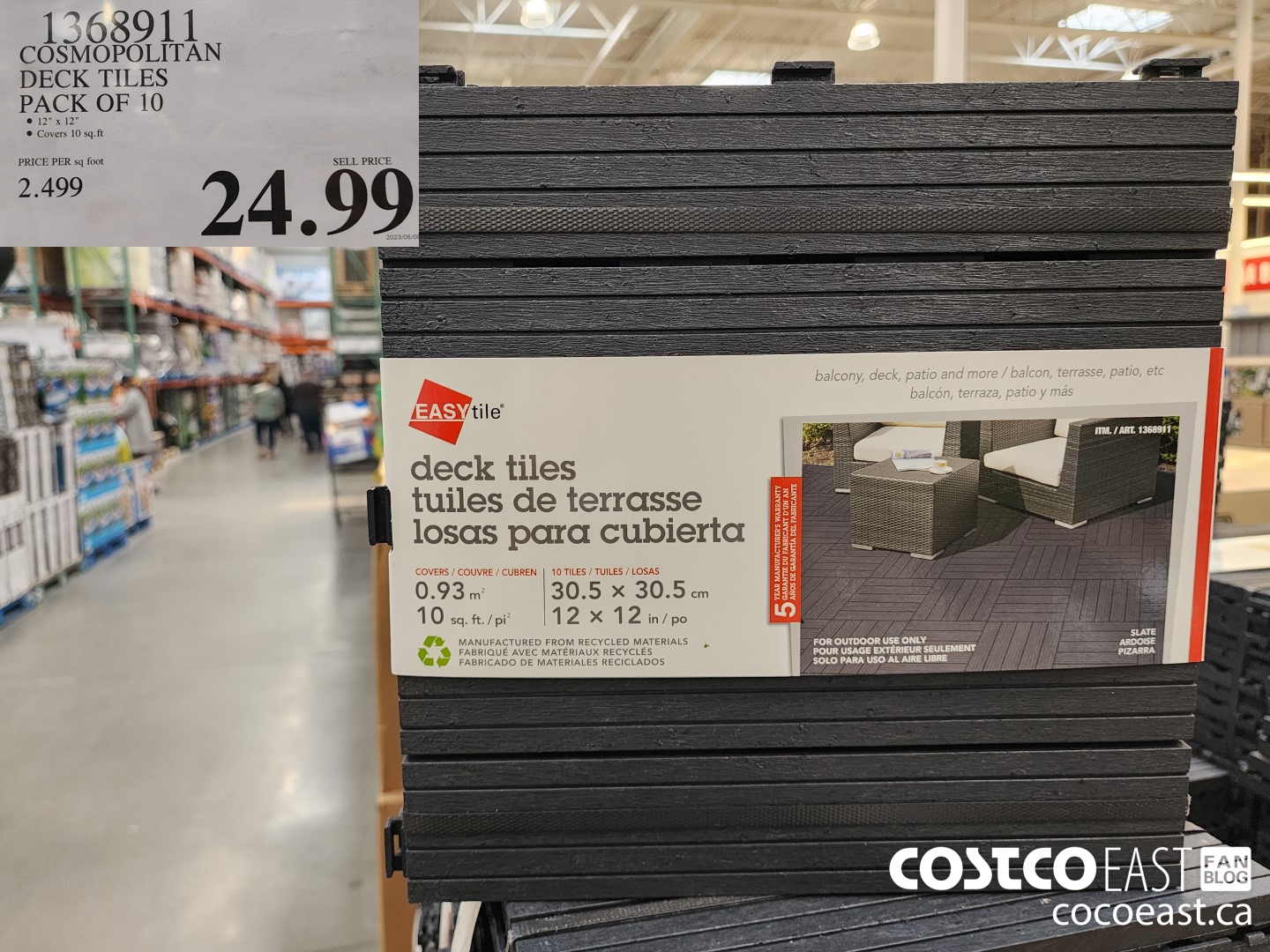 1368911 COSMOPOLITAN DECK TILES PACK OF 10 24 99 Costco East Fan Blog