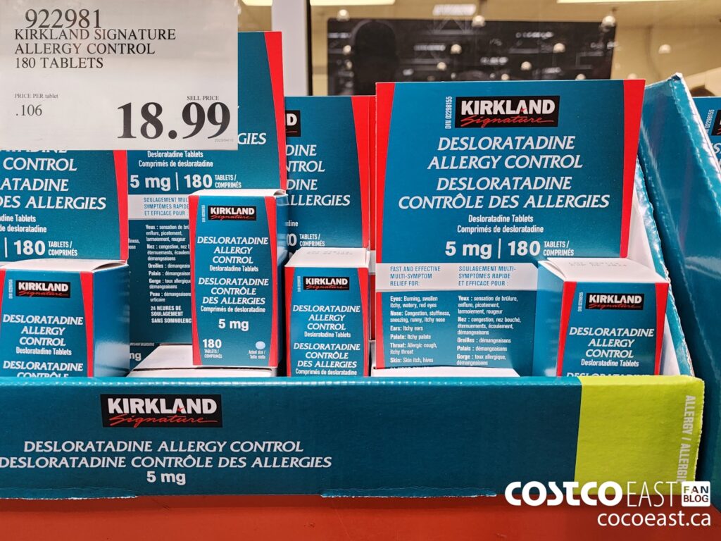 922981 KIRKLAND SIGNATURE ALLERGY CONTROL 180 TABLETS 18 99 Costco