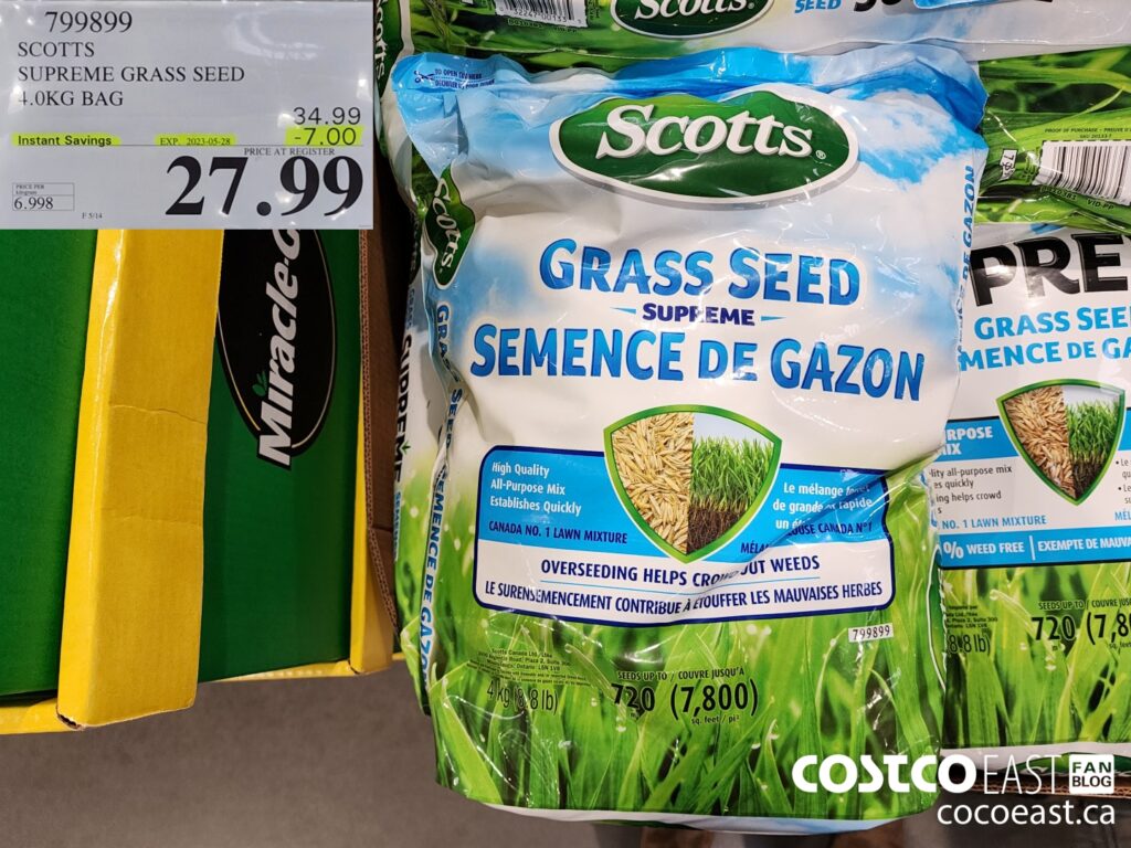 799899 SCOTTS SUPREME GRASS SEED 4 0KG BAG 7 00 INSTANT SAVINGS EXPIRES