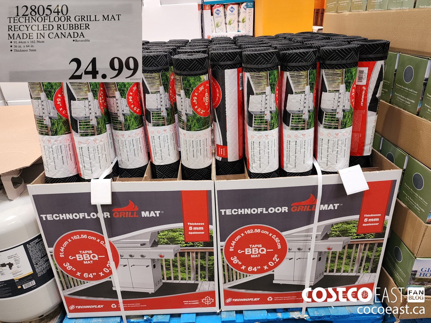 1280540 TECHNOFLOOR GRILL MAT RECYCLED RUBBER MADE IN CANADA 24 99