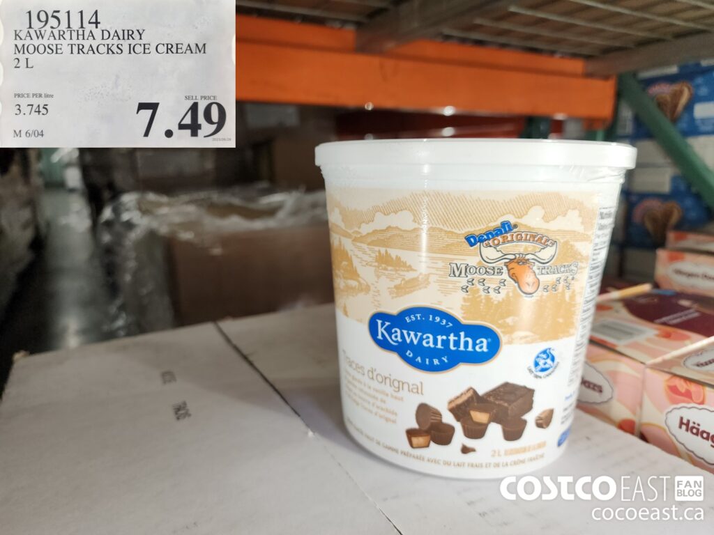 195114 KAWARTHA DAIRY MOOSE TRACKS ICE CREAM 2 L 7 49 Costco East Fan