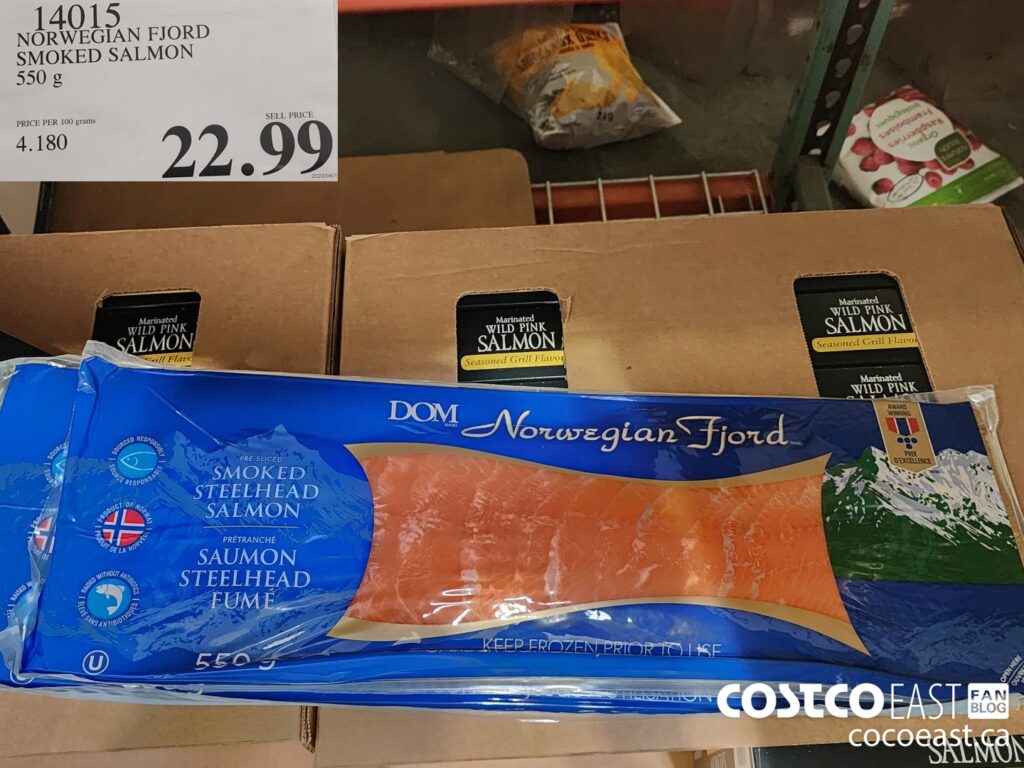 14015 Norwegian Fjord Smoked Salmon 550 G 22 99 Costco East Fan Blog