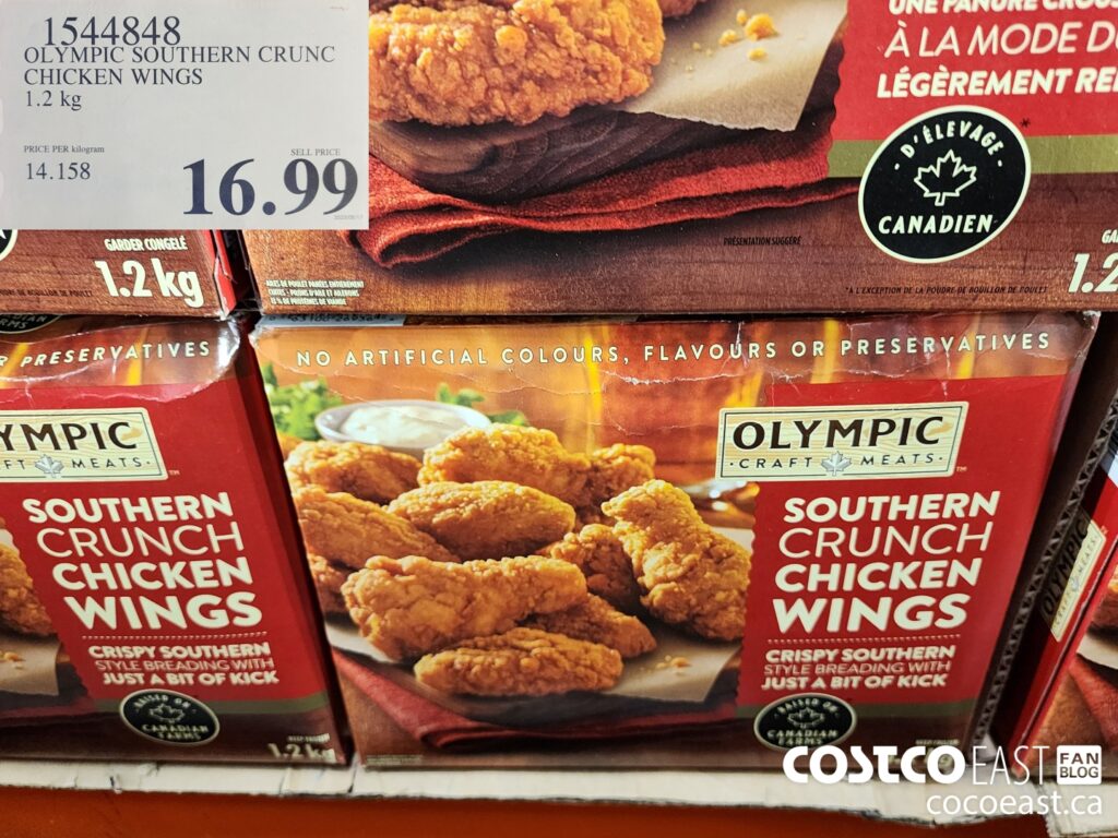 1544848 OLYMPIC SOUTHERN CRUNCH CHICKEN WINGS 1 2 kg 16 99 Costco