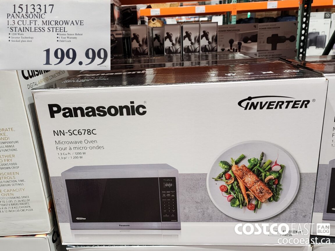 1513317 PANASONIC 1 3 CU FT MICROWAVE STAINLESS STEEL 199 99 - Costco ...