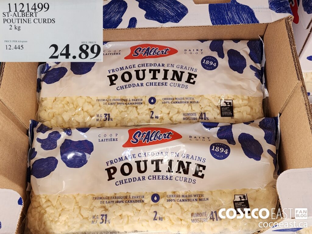 1121499 ST ALBERT POUTINE CURDS 2 kg 24 89 Costco East Fan Blog