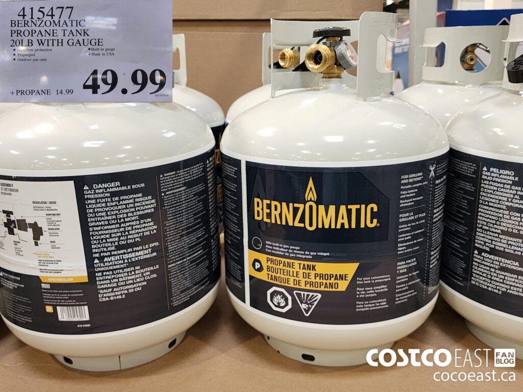 415477 BERNZOMATIC PROPANE TANK 20 LB WITH GAUGE 49 99 Costco East