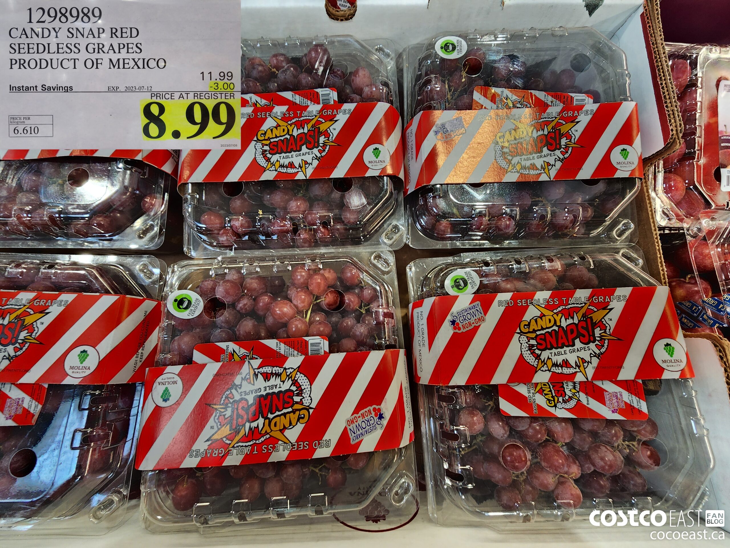 1298989 CANDY SNAP RED SEEDLESS GRAPES PRODUCT OF MEXICO 3 00