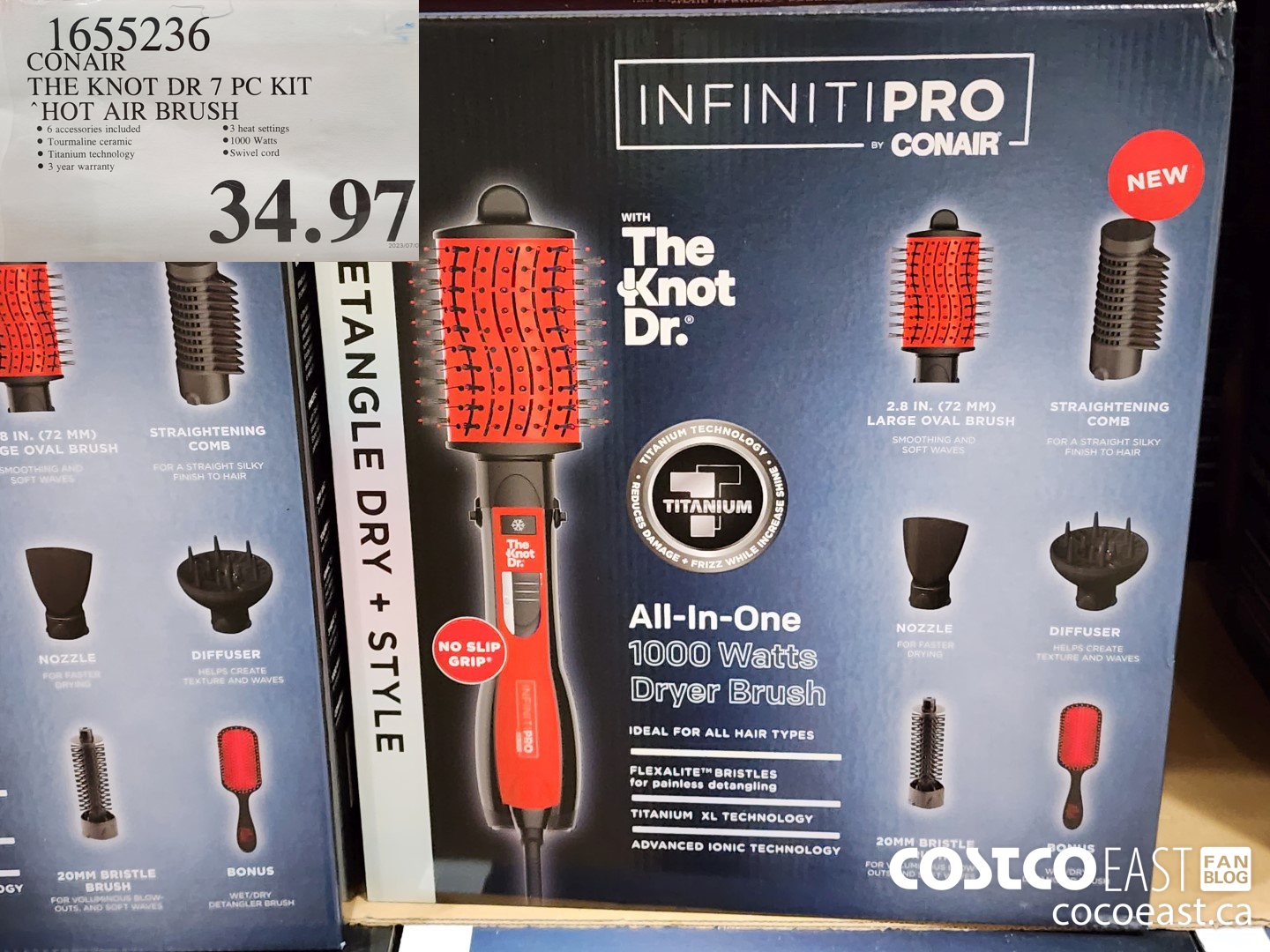 1655236 CONAIR THE KNOT DR 7 PC KIT HOT AIR BRUSH 34 97 Costco East