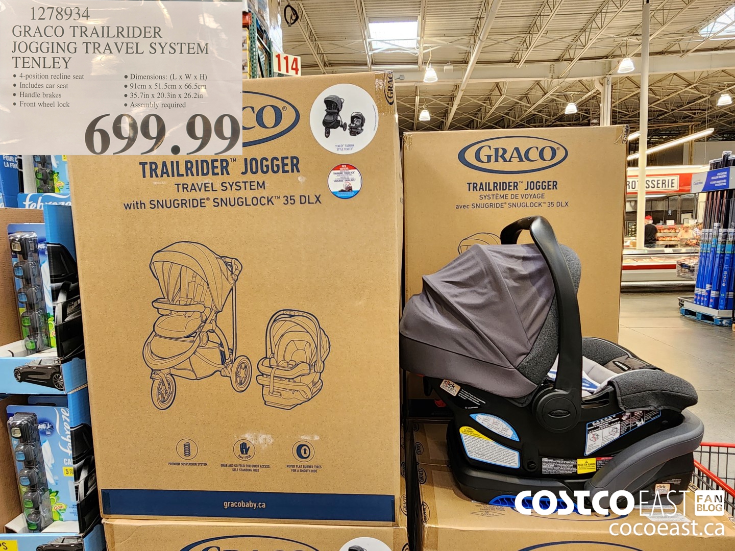 1278934 GRACO TRAILRIDER JOGGING TRAVEL SYSTEM TENLEY 699 99 Costco East Fan Blog