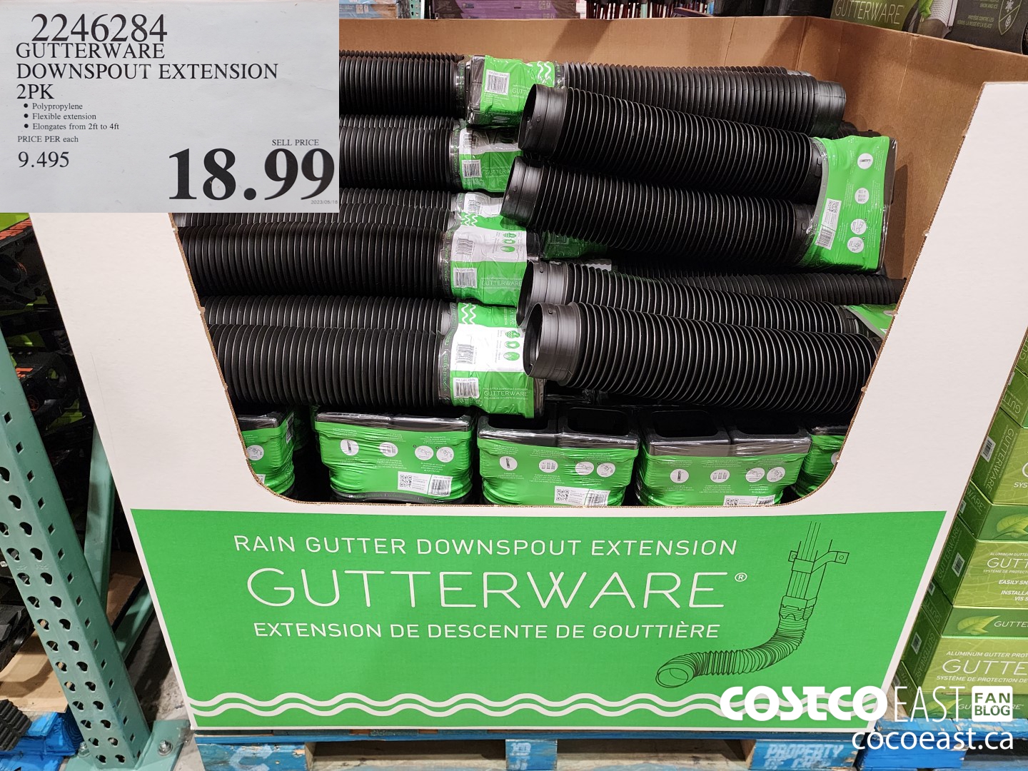 2246284 GUTTERWARE DOWNSPOUT EXTENSION 2 PK 18 99 Costco East Fan Blog