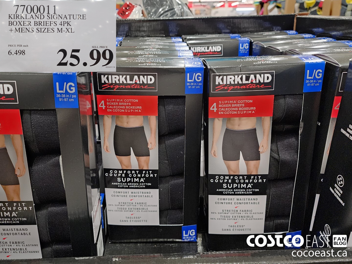 7700011 KIRKLAND SIGNATURE BOXER BRIEFS 4PK MENS SIZES M XL 25 99 Costco East Fan Blog