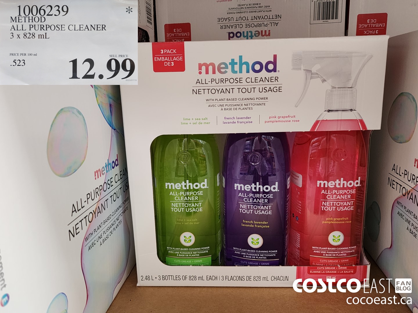 1006239 METHOD ALL PURPOSE CLEANER 3 x 828 mL 12 99 Costco East Fan Blog