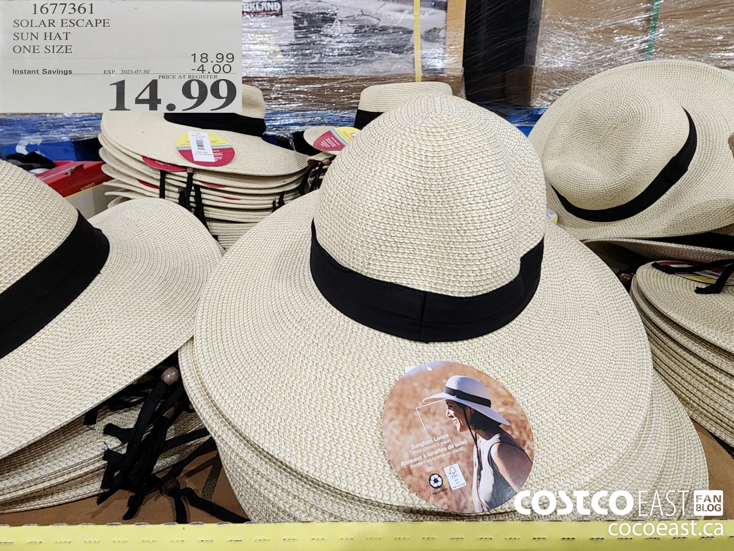 1677361 SOLAR ESCAPE SUN HAT ONE SIZE 4 00 INSTANT SAVINGS EXPIRES ON 2023 07 30 14 99 Costco East Fan Blog