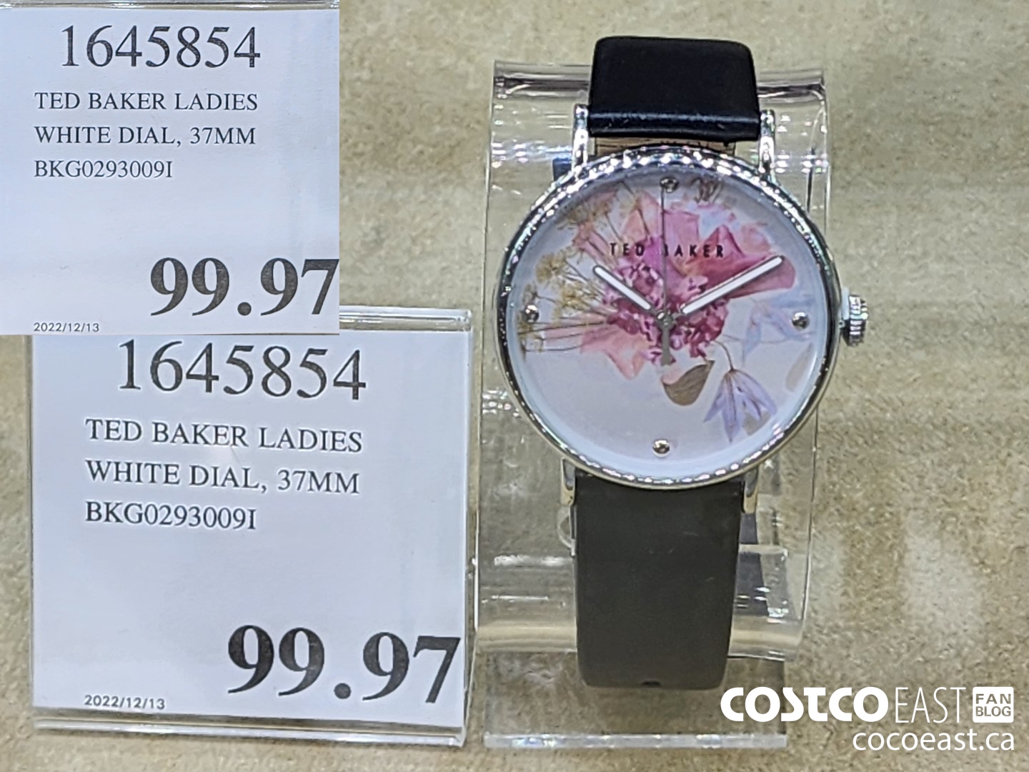 1645854 TED BAKER LADIES WHITE DIAL 37MM BKG0293009I 99 97 Costco East Fan Blog