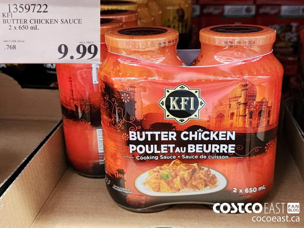 1359722 Kfi Butter Chicken Sauce 2 X 650 Ml 9 99 Costco East Fan Blog 4595