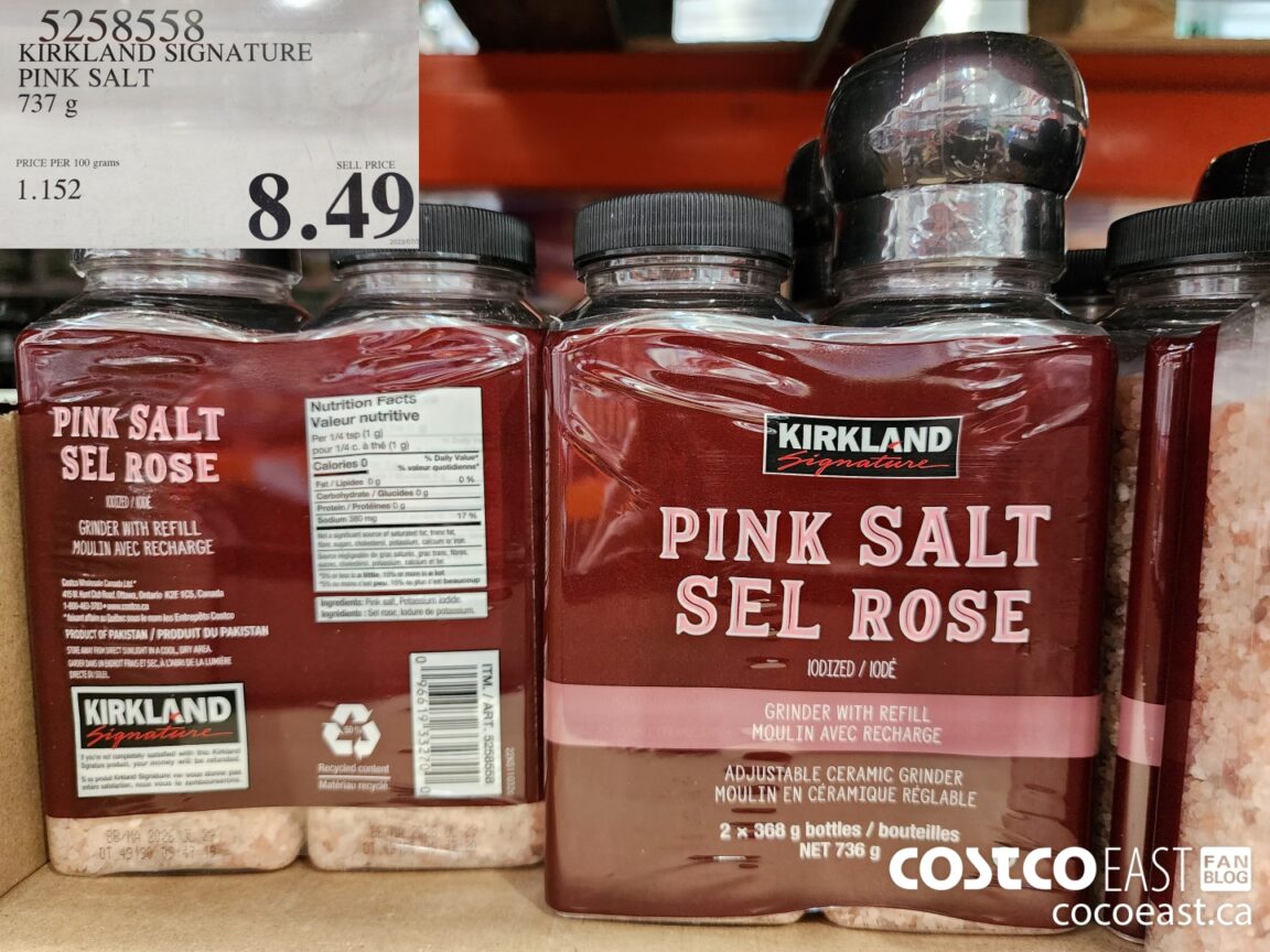 5258558 KIRKLAND SIGNATURE HIMALAYAN PINK SALT 737 G 8 99 - Costco East ...