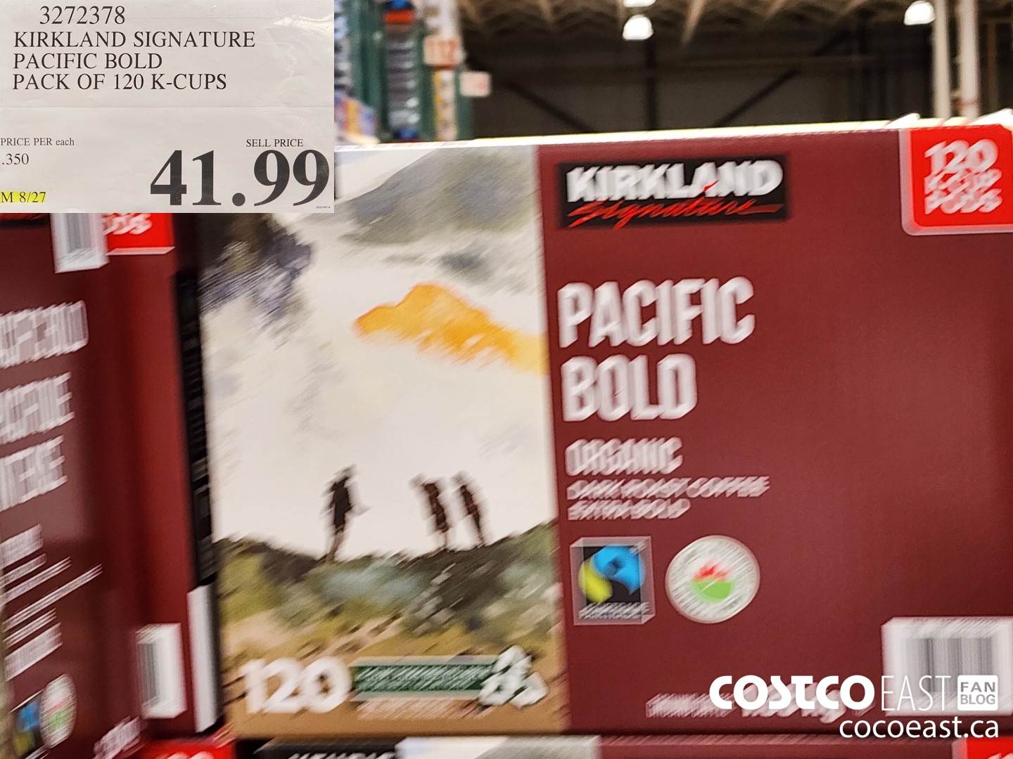 3272378 KIRKLAND SIGNATURE PACIFIC BOLD PACK OF 120 K CUPS 41 99 Costco East Fan Blog