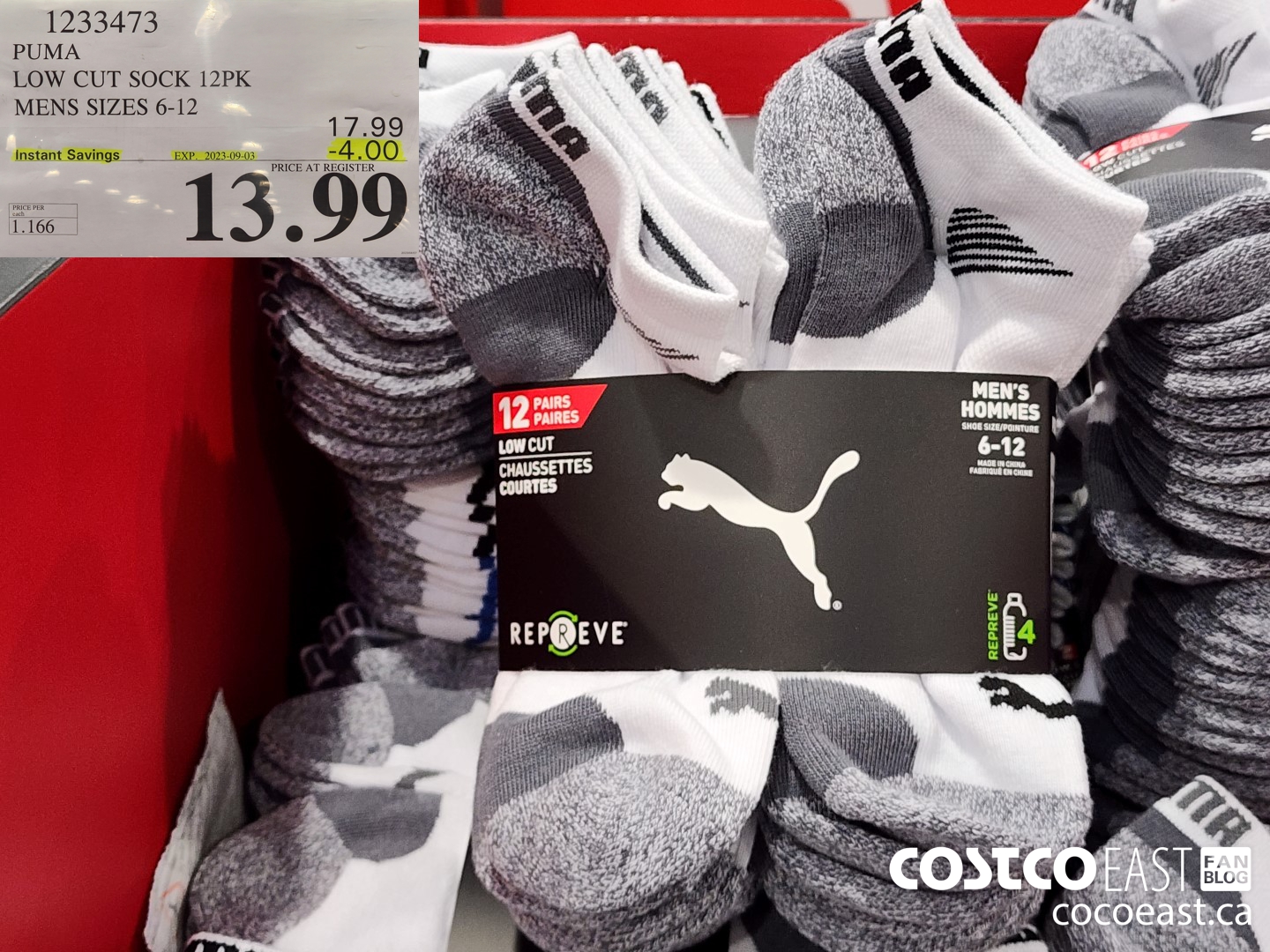 Puma men's low-cut socks offer at Costco