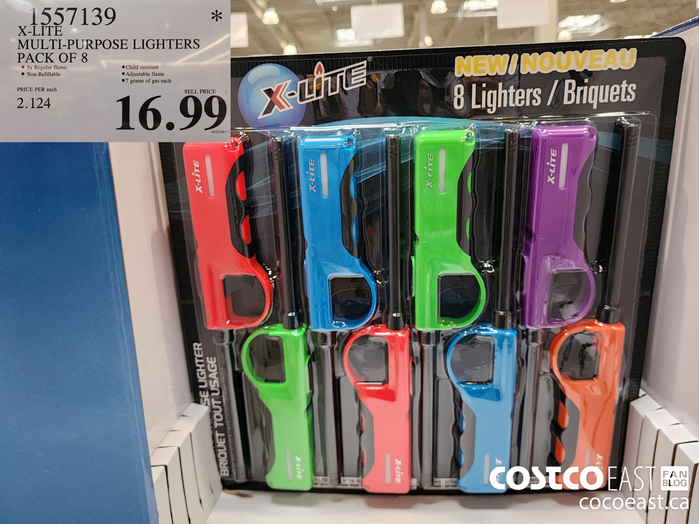 1557139 X LITE MULTI PURPOSE LIGHTERS PACK OF 8 16 99 - Costco East Fan ...