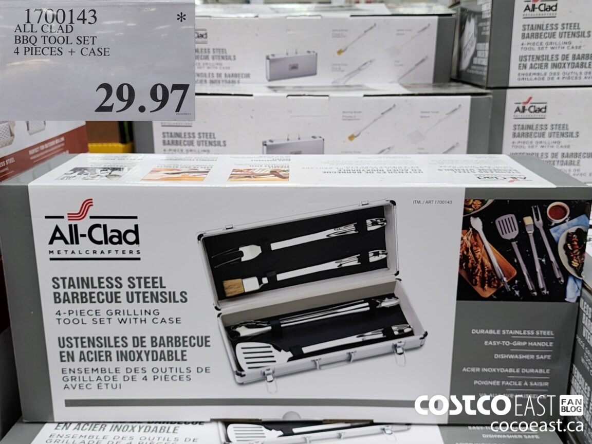 1700143 ALL CLAD BBQ TOOL SET 4 PIECES CASE 29 97 Costco East Fan Blog