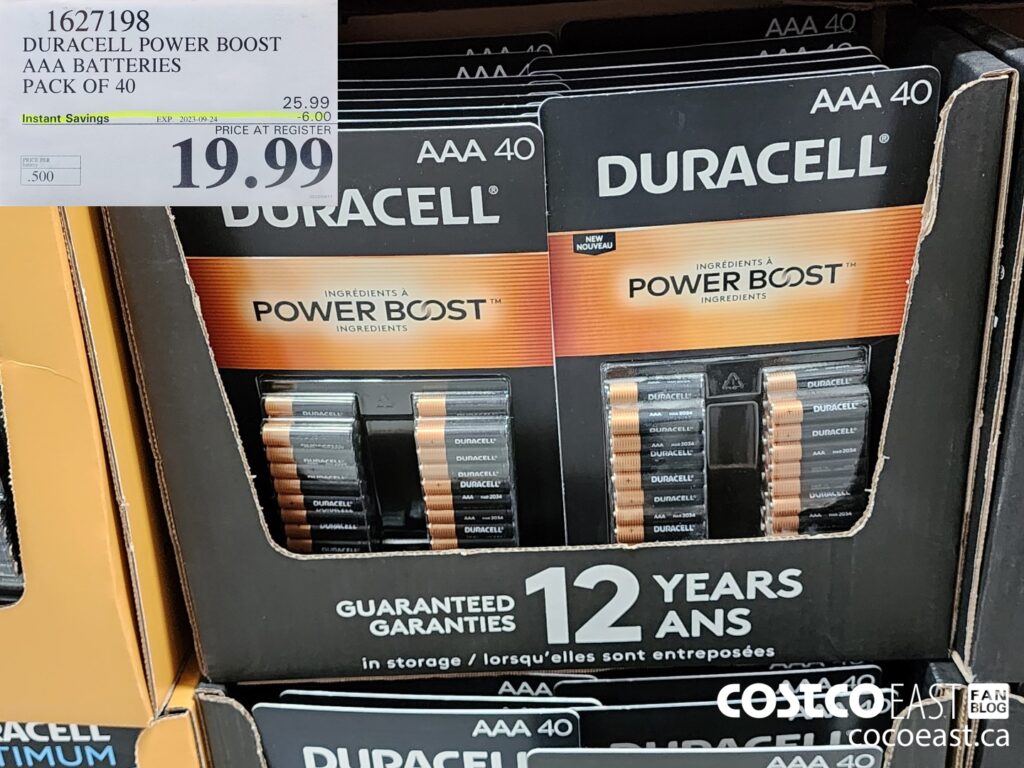 1627198 DURACELL POWER BOOST AAA BATTERIES PACK OF 40 6 00 INSTANT