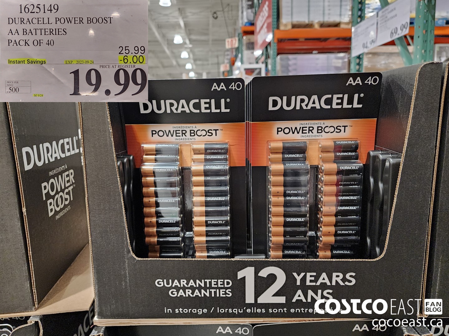 1625149 DURACELL POWER BOOST AA BATTERIES PACK OF 40 6 00 INSTANT ...