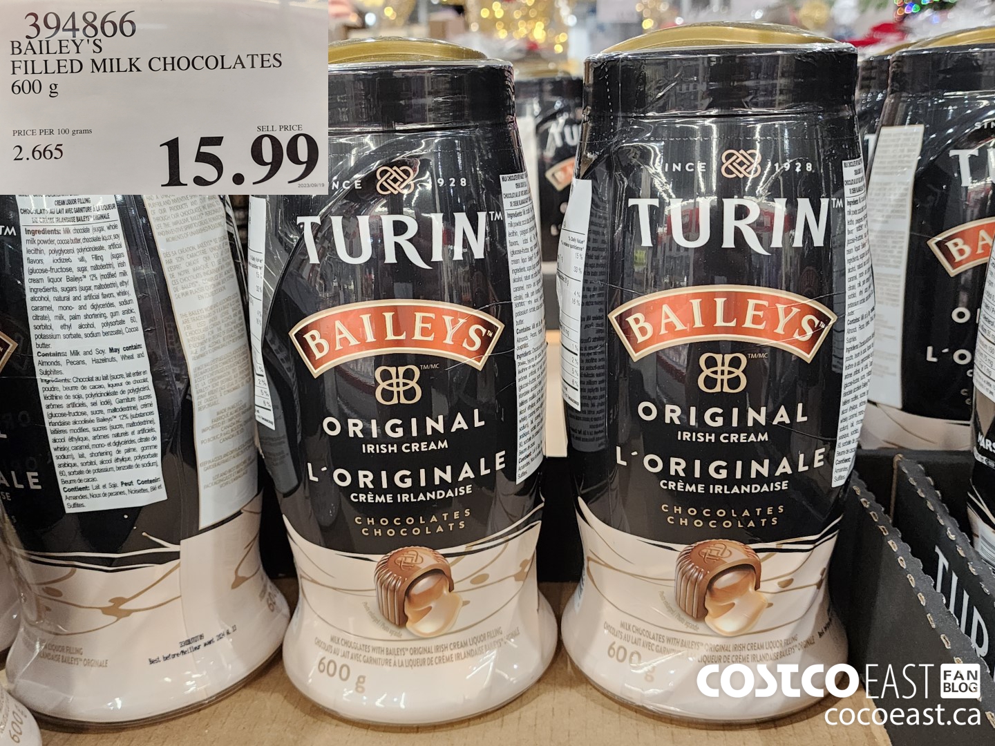 394866 BAILEY S FILLED MILK CHOCOLATES 600G 15 99 Costco East Fan Blog