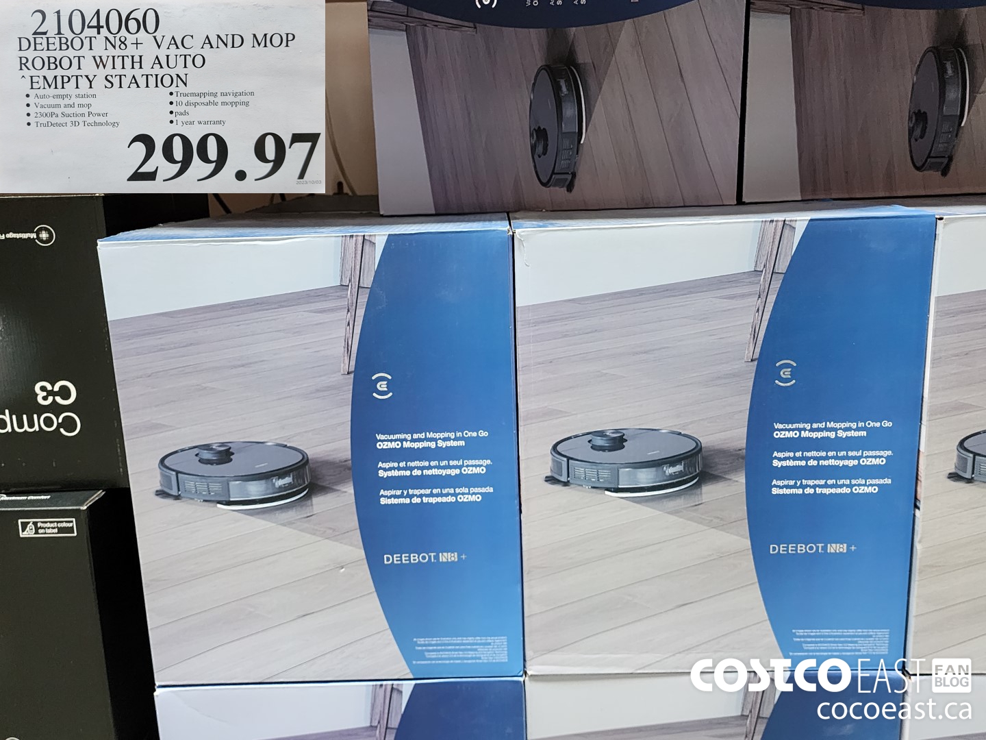 2104060 DEEBOT N8 VAC AND MOP ROBOT WITH AUTO EMPTY STATION 299 97