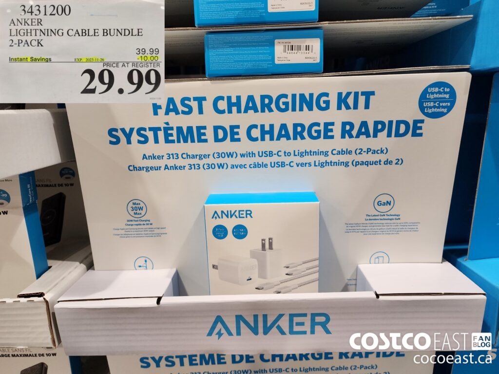 3431200 ANKER LIGHTNING CABLE BUNDLE 2 PACK 10 00 INSTANT SAVINGS EXPIRES ON 2023 11 26 29 99