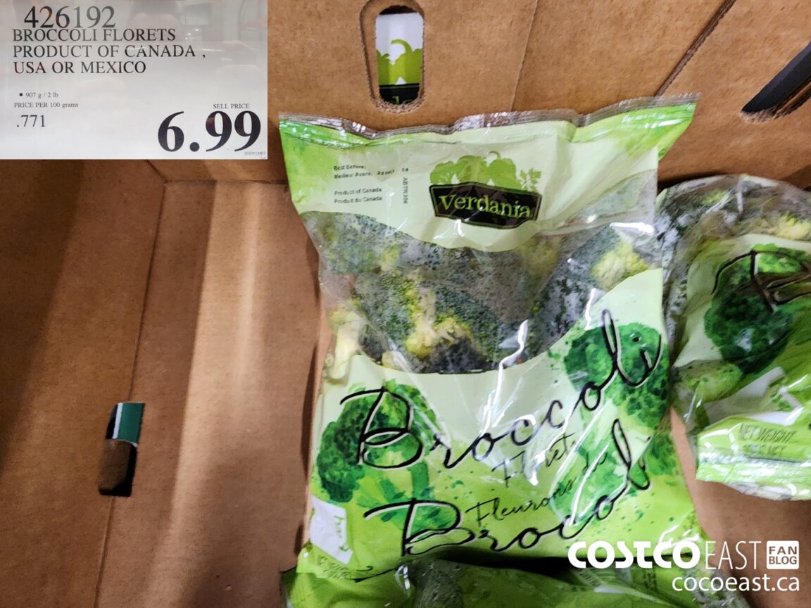 426192 BROCCOLI FLORETS PRODUCT OF CANADA USA OR MEXICO 6 99 Costco
