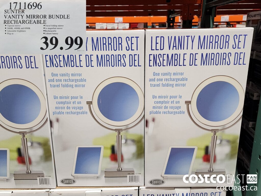 1711696 SUNTER VANITY MIRROR BUNDLE RECHARGEABLE 39 99 - Costco East ...