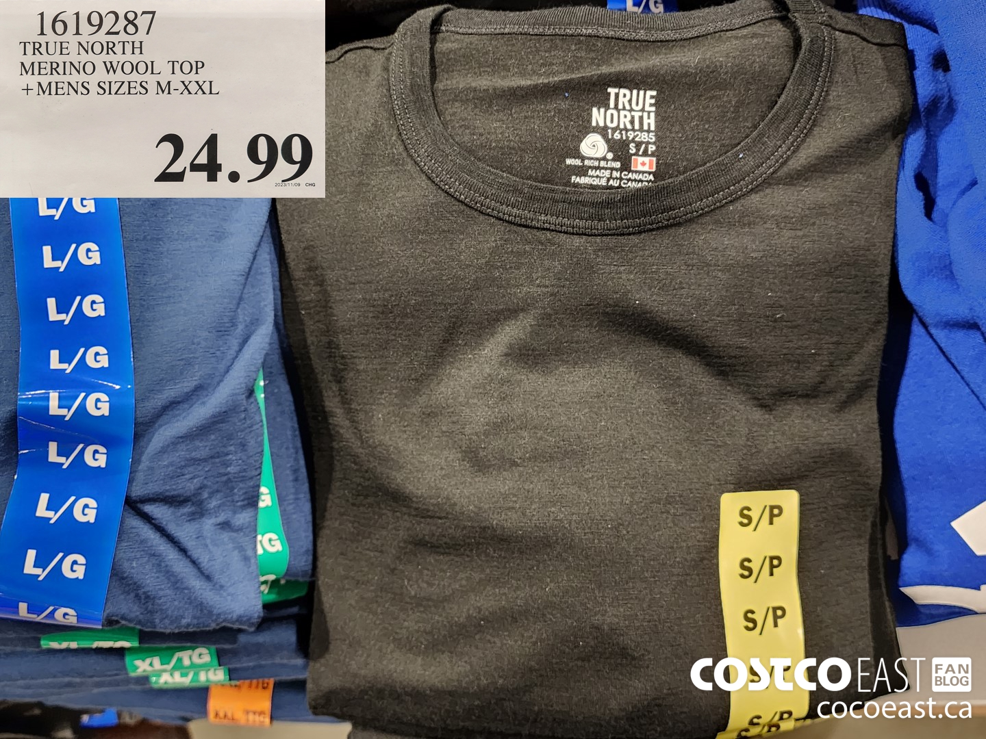 1619287 TRUE NORTH MERINO WOOL TOP MENS SIZES M XXL 24 99 Costco East Fan Blog