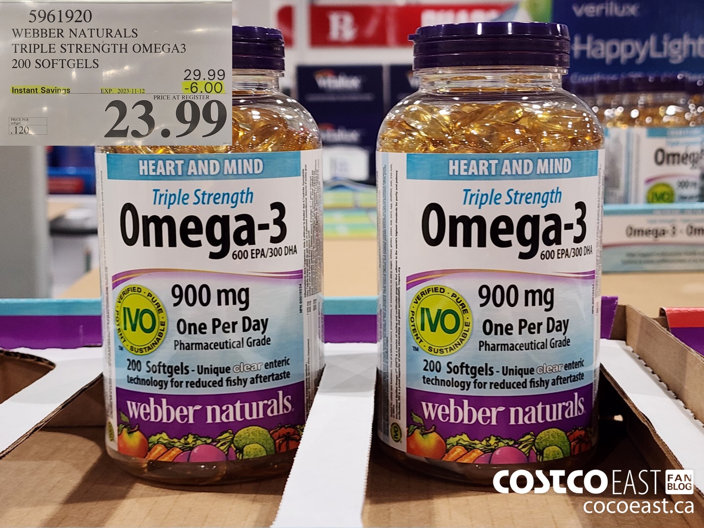 5961920 WEBBER NATURALS TRIPLE STRENGTH OMEGA3 200 SOFTGELS 6 00