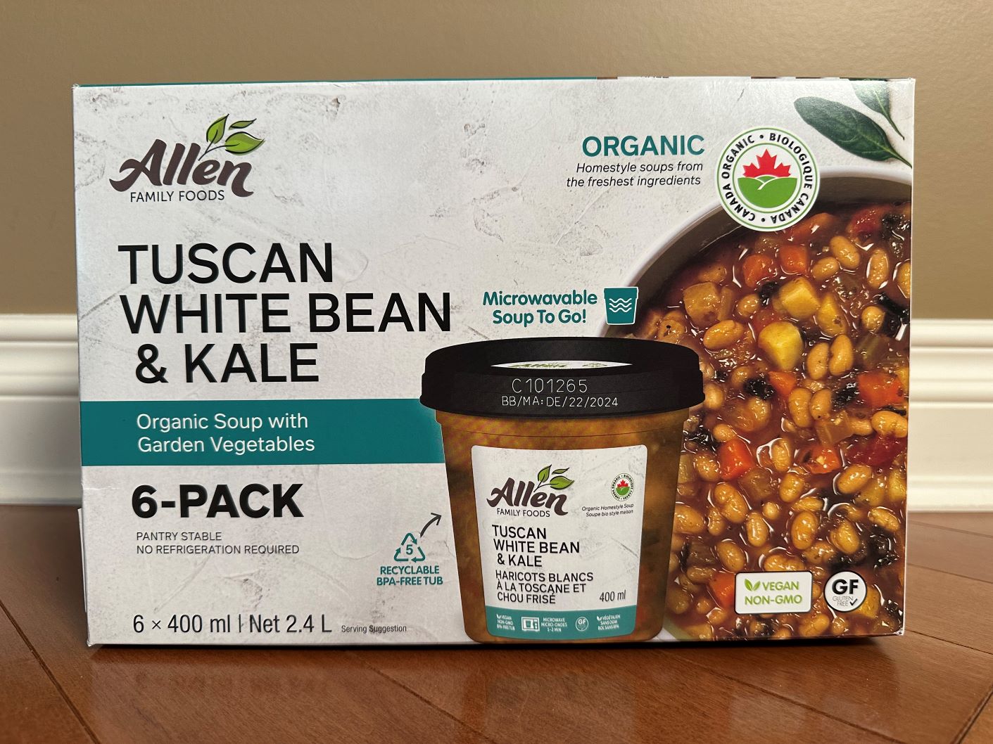 Natalie reviews Allen Family Foods Tuscan White Bean and Kale Soup