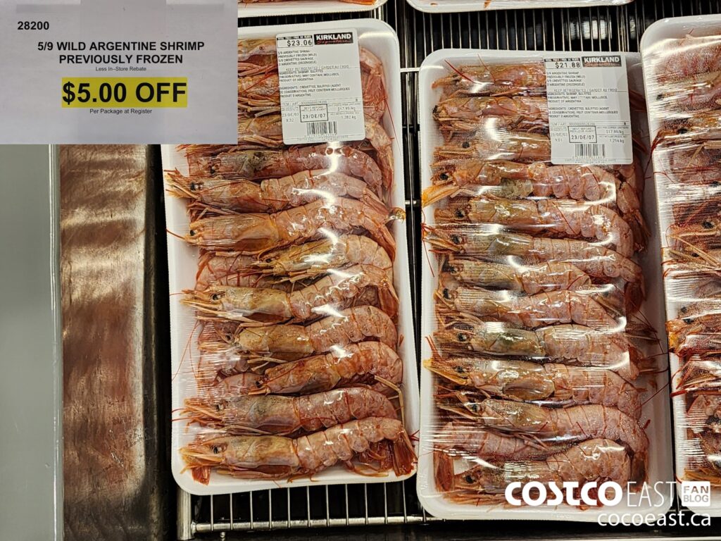 28200 5 9 WILD ARGENTINE SHRIMP PREVIOUSLY FROZEN 5 00 INSTANT SAVINGS